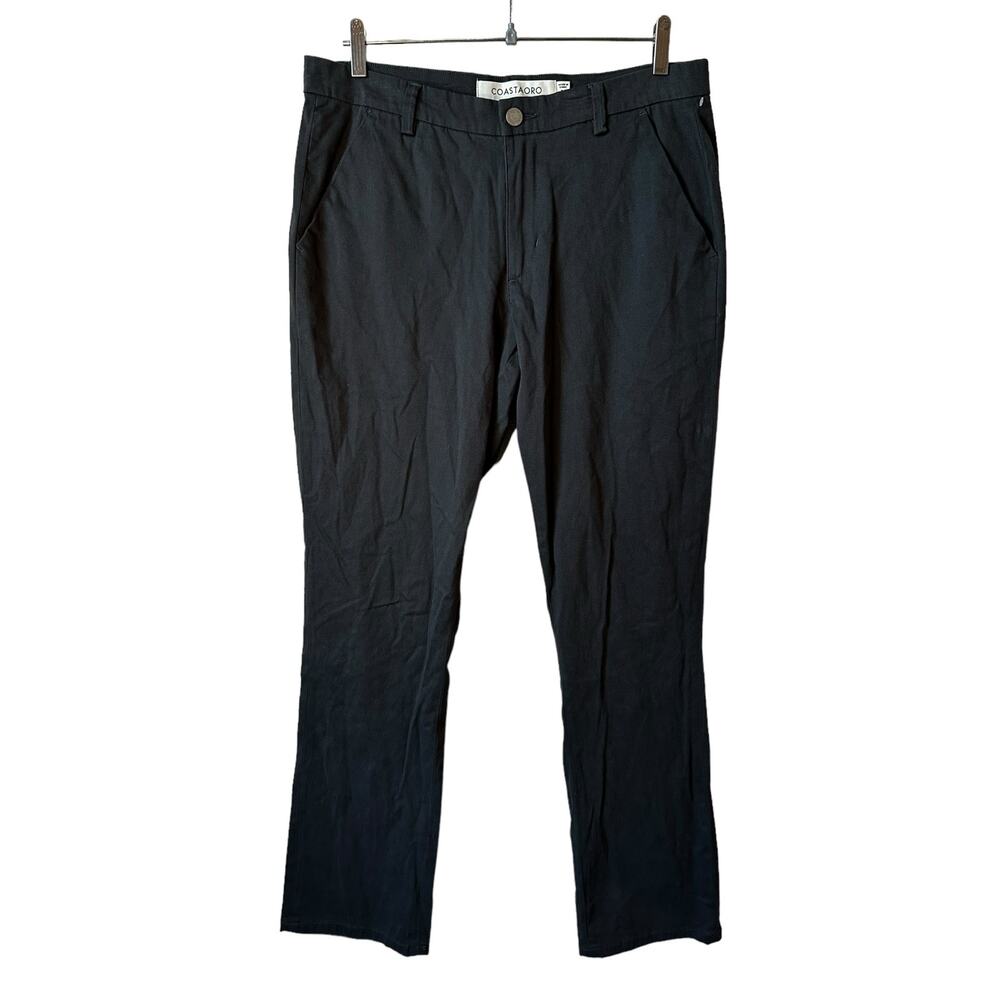 Coastaoro New Men's Trouser Pants Black 31 Mid Rise Business Career Minimalist